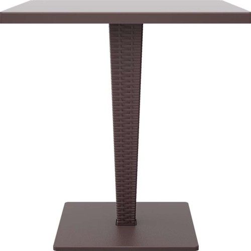 RIVA ΤΡΑΠΕΖΙ 70Χ70Χ74εκ. BROWN/BEPZAΛIT ΠΟΛ/ΝΙΟΥ