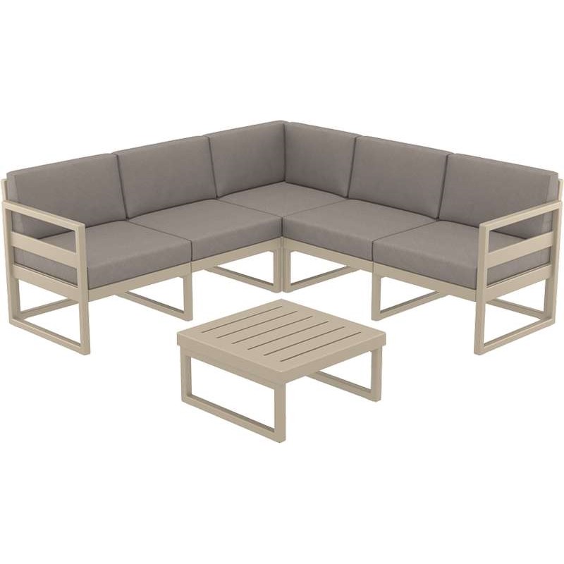 MYKONOS ΓΩΝΙΑ SET TAUPE ΜΕ ΜΑΞΙΛΑΡΙΑ ΠΟΛ/ΝΙΟΥ (+ΤΡΑΠ.65εκ.) MYKONOS ΓΩΝΙΑ SET TAUPE ΜΕ ΜΑΞΙΛΑΡΙΑ ΠΟΛ/ΝΙΟΥ (+ΤΡΑΠ.65εκ.)