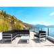 MYKONOS ΓΩΝΙΑ SET SILVER GREY ΜΕ ΜΑΞΙΛΑΡΙΑ ΠΟΛ/ΝΙΟΥ (+ΤΡΑΠ.65εκ.)