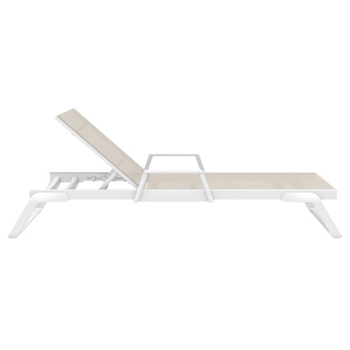 TROPIC ΞΑΠΛΩΣΤΡΑ ΜΕ ΜΠΡΑΤΣΑ WHITE/TAUPE ΑΛΟΥΜ-ΠΟΛ/ΝΙΟΥ