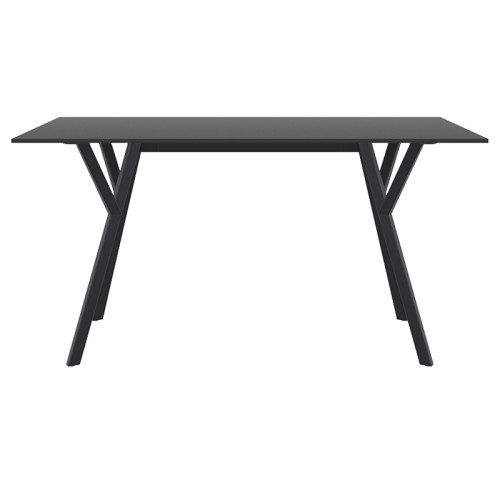 MAX ΤΡΑΠΕΖΙ 140X80Χ74εκ. BLACK LAMINATE 12mm