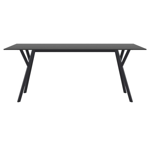 MAX ΤΡΑΠΕΖΙ 180X90Χ74εκ. BLACK LAMINATE 12mm