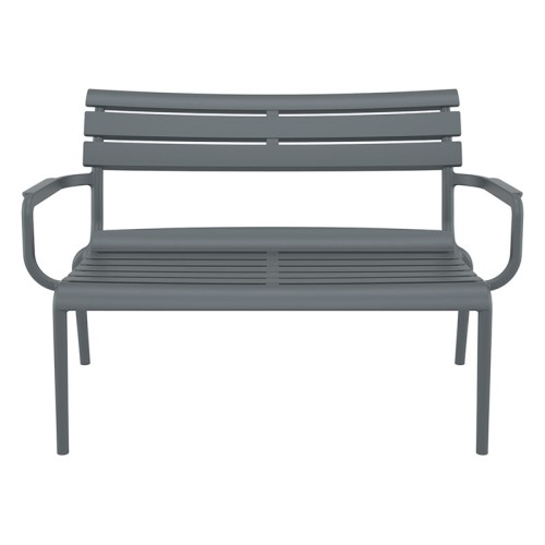 PARIS ΚΑΝΑΠΕΣ DARK GREY 116X70X75εκ. ΠΟΛ/ΝΙΟΥ