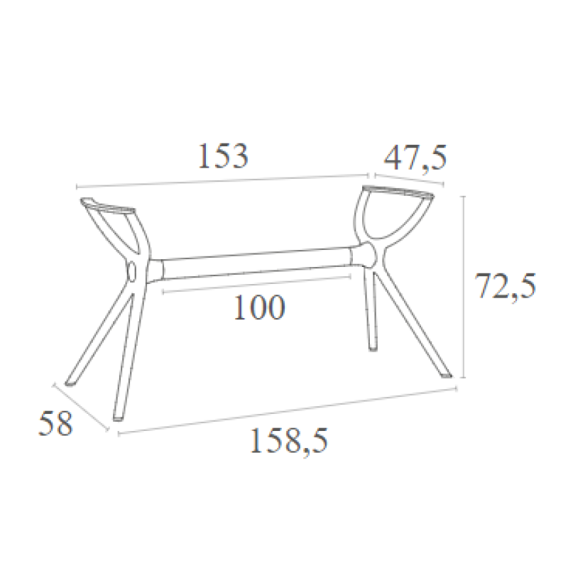 AIR ΒΑΣΗ WHITE XL 158,5X58X72,5εκ. ΠΟΛ/ΝΙΟΥ