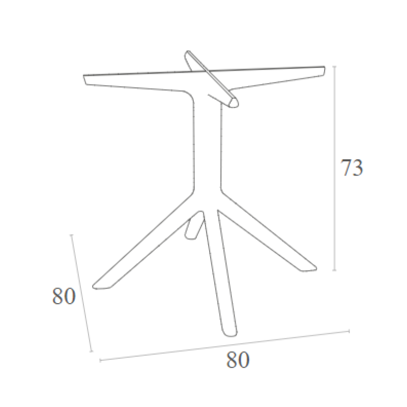 SKY WHITE ΒΑΣΗ 80X80X73εκ. ΠΟΛ/ΝΙΟΥ