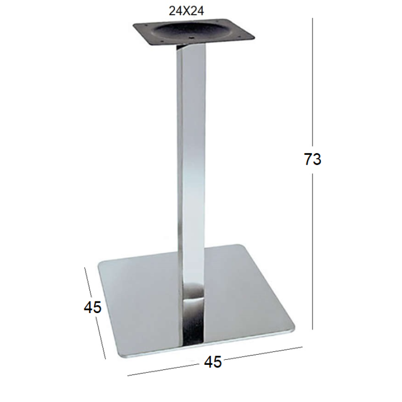 SONORA 45Χ45Χ73εκ. ΒΑΣΗ INOX