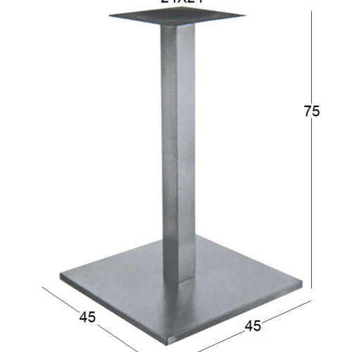 SONORA PROMO 45Χ45Χ75εκ. ΒΑΣΗ INOX ΜΕ ΡΕΓ/ΡΟΥΣ