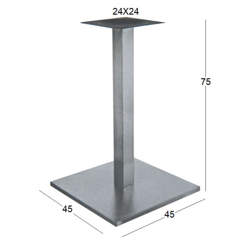 SONORA PROMO 45Χ45Χ75εκ. ΒΑΣΗ INOX ΜΕ ΡΕΓ/ΡΟΥΣ