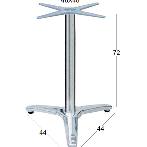 ROMAN 3ΝΥΧΗ ΒΑΣΗ ΑΛΟΥΜ./INOX ΜΕ ΡΕΓ/ΡΟΥΣ