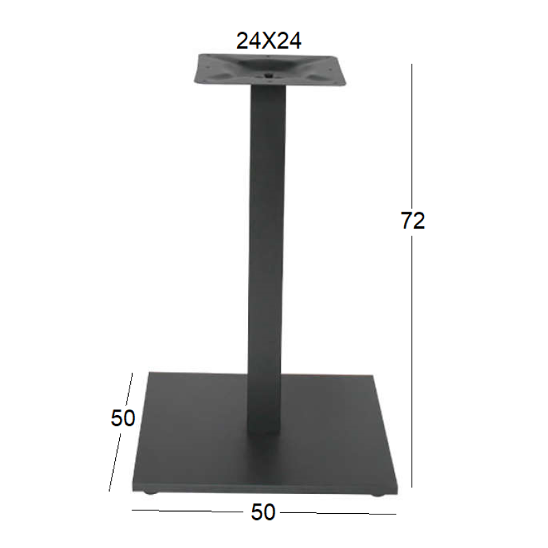 FLAT PROMO 50Χ50Χ72εκ. ΒΑΣΗ ΜΕΤΑΛΛΙΚΗ ΜΕ ΡΕΓ/ΡΟΥΣ