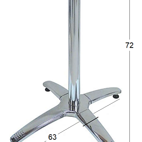 ROMAN 4ΝΥΧΗ ΒΑΣΗ ΑΛΟΥΜ./INOX ΜΕ ΡΕΓ/ΡΟΥΣ