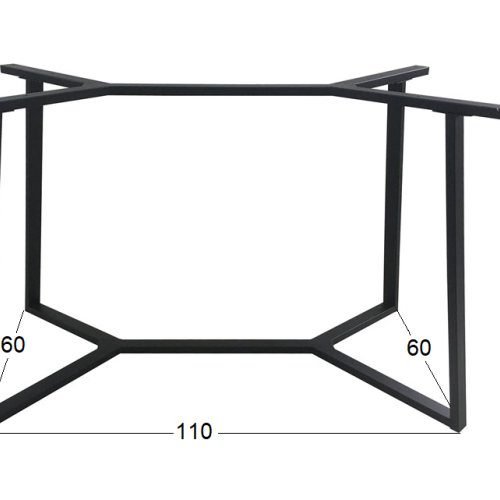 BISTRO 110X60X72εκ.ΜΑΚΡ/ΝΗ ΒΑΣΗ ΜΕΤΑΛΛΙΚΗ ΜΕ ΡΕΓ/ΡΟΥΣ