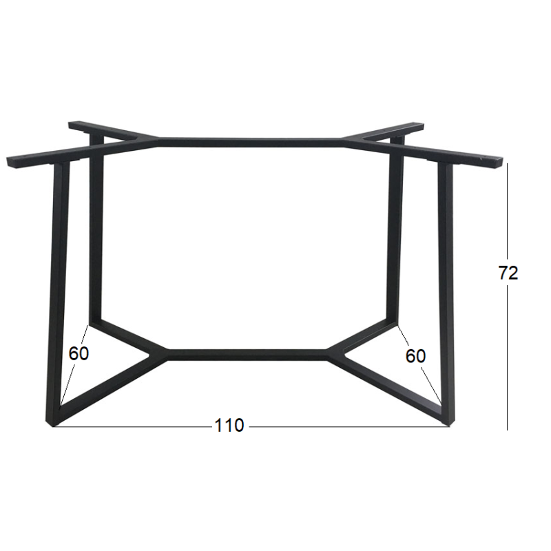 BISTRO 110X60X72εκ.ΜΑΚΡ/ΝΗ ΒΑΣΗ ΜΕΤΑΛΛΙΚΗ ΜΕ ΡΕΓ/ΡΟΥΣ