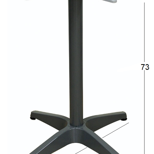 RINA 4ΝΥΧΗ 66Χ66Χ73εκ. DARK GREY ΒΑΣΗ ΑΛΟΥΜΙΝΙΟΥ ΜΕ ΡΕΓ/ΡΟΥΣ