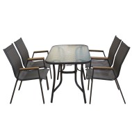 SELBY SET ΤΡΑΠΕΖΑΡΙΑΣ 5ΤΜΧ ΑΝΘΡΑΚΙ 120Χ70εκ. SELBY SET ΤΡΑΠΕΖΑΡΙΑΣ 5ΤΜΧ ΑΝΘΡΑΚΙ 120Χ70εκ.