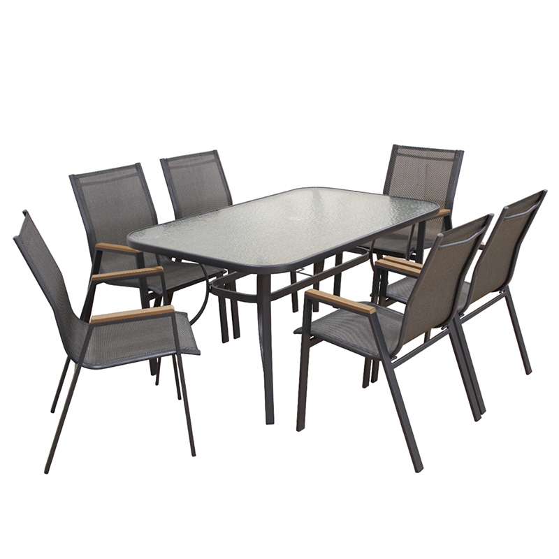 SELBY SET ΤΡΑΠΕΖΑΡΙΑΣ 7ΤΜΧ ΑΝΘΡΑΚΙ 150Χ90εκ. SELBY SET ΤΡΑΠΕΖΑΡΙΑΣ 7ΤΜΧ ΑΝΘΡΑΚΙ 150Χ90εκ.