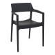 TULUM BLACK ΠΟΛΥΘΡΟΝΑ ΠΟΛ/ΝΙΟΥ 55X52X79εκ.