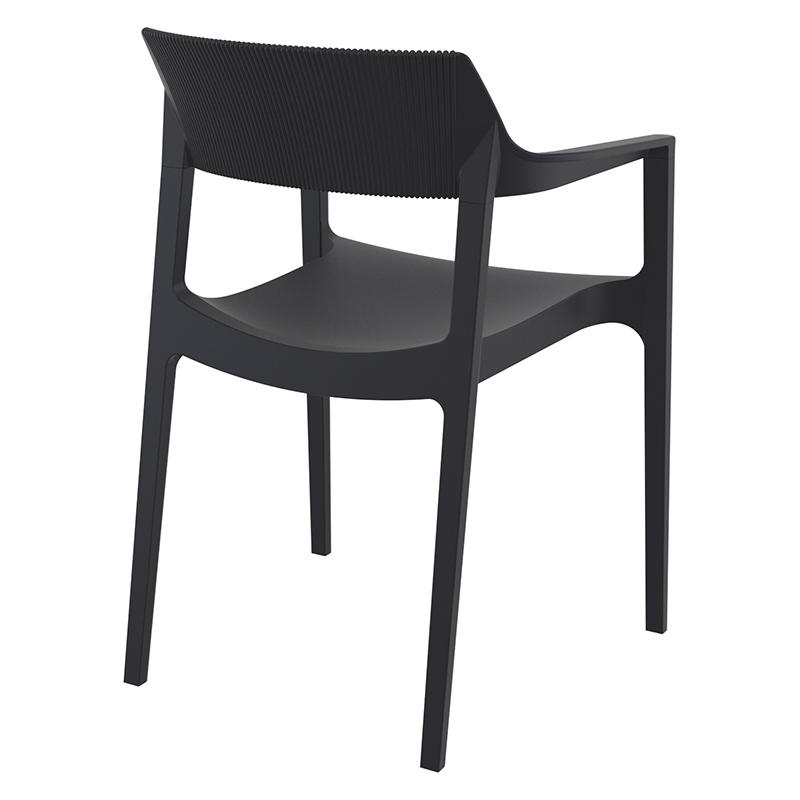 TULUM BLACK ΠΟΛΥΘΡΟΝΑ ΠΟΛ/ΝΙΟΥ 55X52X79εκ.
