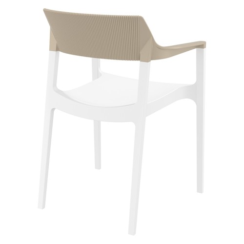 TULUM WHITE/TAUPE ΠΟΛΥΘΡΟΝΑ ΠΟΛ/ΝΙΟΥ 55X52X79εκ.