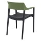 TULUM BLACK/OLIVE GREEN ΠΟΛΥΘΡΟΝΑ ΠΟΛ/ΝΙΟΥ 55X52X79εκ.