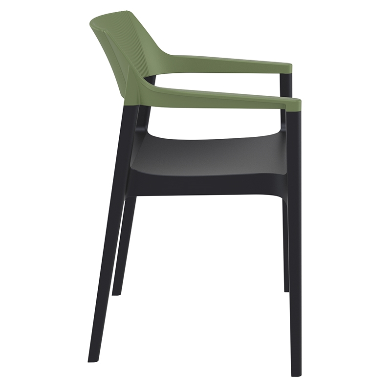 TULUM BLACK/OLIVE GREEN ΠΟΛΥΘΡΟΝΑ ΠΟΛ/ΝΙΟΥ 55X52X79εκ.
