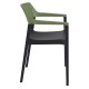 TULUM BLACK/OLIVE GREEN ΠΟΛΥΘΡΟΝΑ ΠΟΛ/ΝΙΟΥ 55X52X79εκ.
