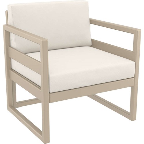 MYKONOS ΠΟΛΥΘΡΟΝΑ TAUPE ΜΕ ΜΑΞ. 73X72X75εκ. ΠΟΛ/ΝΙΟΥ