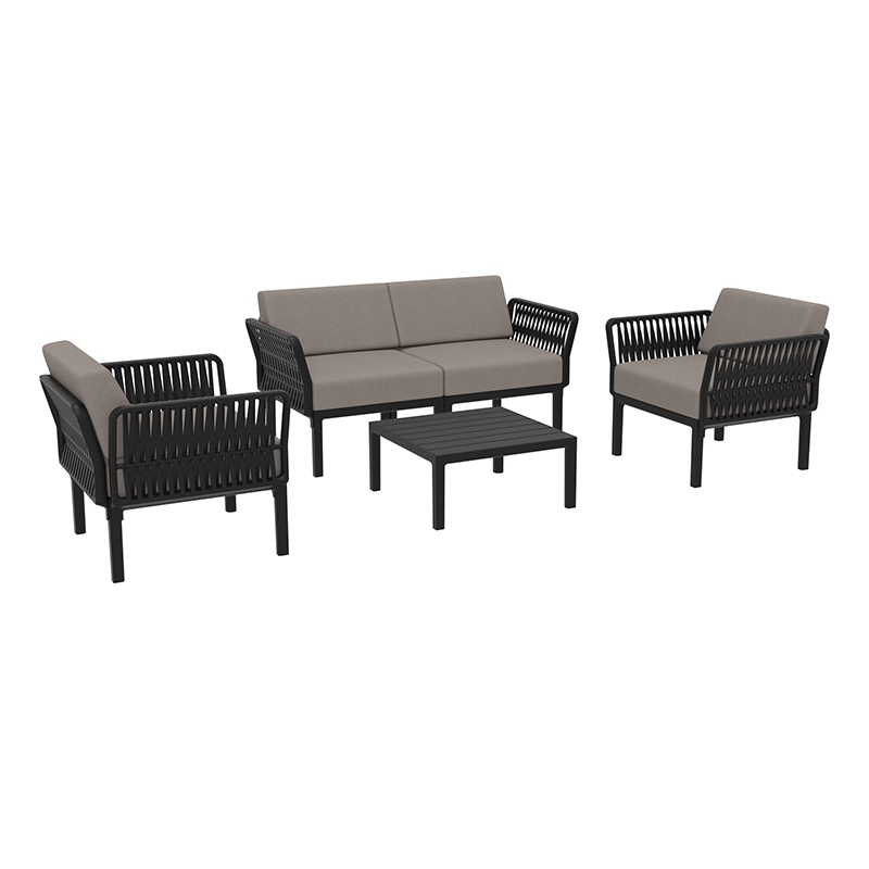 PORTOFINO LOUNGE SET 2ΘΕΣ.BLACK/ΜΑΞ. LIGHT BROWN(2ΘΕΣ.+2ΠΟΛ.+ΤΡΑΠ 33εκ.) PORTOFINO LOUNGE SET 2ΘΕΣ.BLACK/ΜΑΞ. LIGHT BROWN(2ΘΕΣ.+2ΠΟΛ.+ΤΡΑΠ 33εκ.)