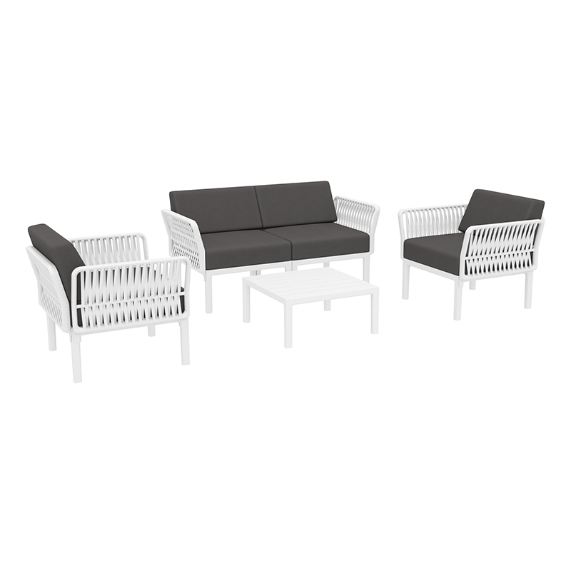 PORTOFINO LOUNGE SET 2ΘΕΣ.WHITE/ΜΑΞ. DARK GREY(2ΘΕΣ.+2ΠΟΛ.+ΤΡΑΠ 33εκ.) PORTOFINO LOUNGE SET 2ΘΕΣ.WHITE/ΜΑΞ. DARK GREY(2ΘΕΣ.+2ΠΟΛ.+ΤΡΑΠ 33εκ.)