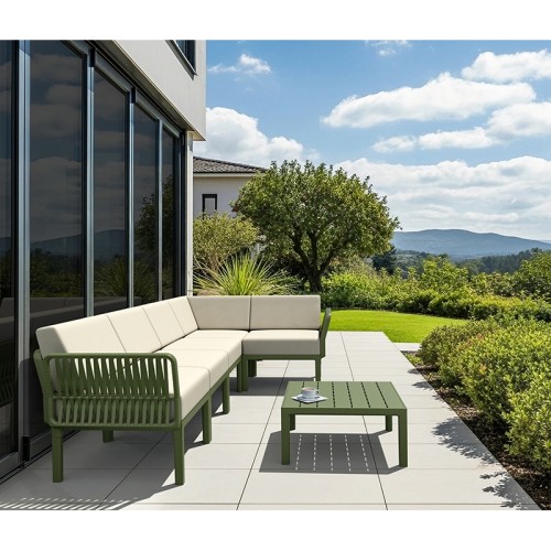 PORTOFINO LOUNGE SET ΓΩΝΙΑ OLIVE GREEN/ΜΑΞ. BEIGE(+ΤΡΑΠ.33εκ.) PORTOFINO LOUNGE SET ΓΩΝΙΑ OLIVE GREEN/ΜΑΞ. BEIGE(+ΤΡΑΠ.33εκ.)