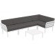 PORTOFINO LOUNGE SET ΓΩΝΙΑ WHITE/ΜΑΞ. DARK GREY(+ΤΡΑΠ.33εκ.) PORTOFINO LOUNGE SET ΓΩΝΙΑ WHITE/ΜΑΞ. DARK GREY(+ΤΡΑΠ.33εκ.)