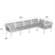 PORTOFINO LOUNGE SET ΓΩΝΙΑ WHITE/ΜΑΞ. DARK GREY(+ΤΡΑΠ.33εκ.) PORTOFINO LOUNGE SET ΓΩΝΙΑ WHITE/ΜΑΞ. DARK GREY(+ΤΡΑΠ.33εκ.)