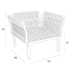 PORTOFINO LOUNGE ΠΟΛΥΘΡΟΝΑ TAUPE/ΜΑΞ. BEIGE(Σ2)ΠΟΛ/ΝΙΟΥ 90X80Χ69εκ.