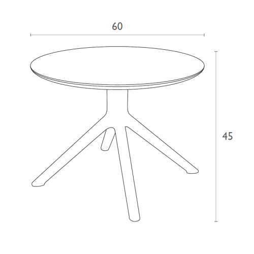 SKY WHITE MINI Φ60X45εκ. ΤΡΑΠΕΖΙ ΠΟΛ/ΝΙΟΥ SKY WHITE MINI Φ60X45εκ. ΤΡΑΠΕΖΙ ΠΟΛ/ΝΙΟΥ