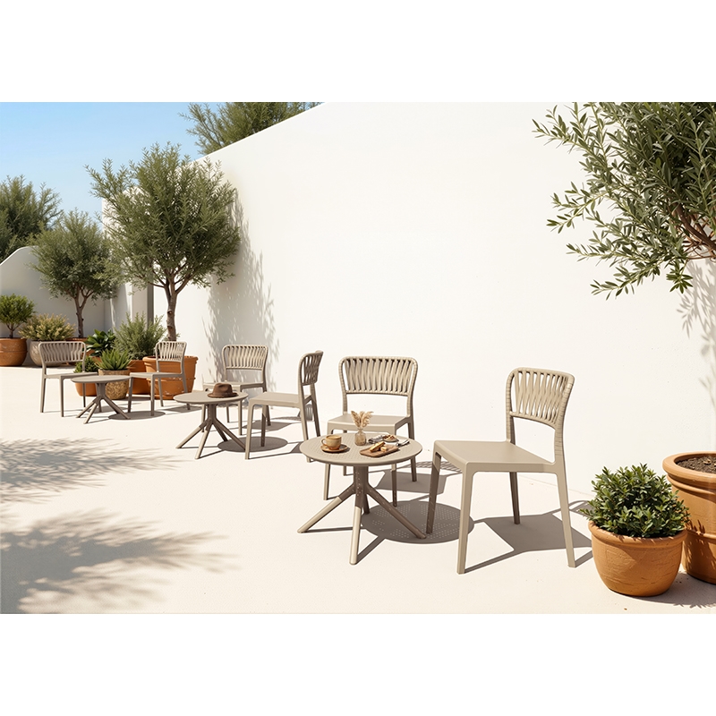SKY TAUPE MINI Φ60X45εκ. ΤΡΑΠΕΖΙ ΠΟΛ/ΝΙΟΥ