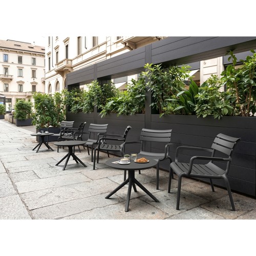 SKY BLACK MINI Φ60X45εκ. ΤΡΑΠΕΖΙ ΠΟΛ/ΝΙΟΥ