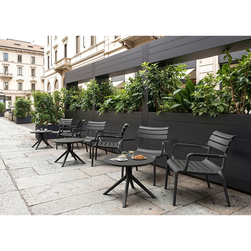 SKY BLACK MINI Φ60X45εκ. ΤΡΑΠΕΖΙ ΠΟΛ/ΝΙΟΥ